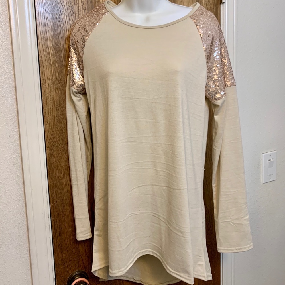 Never worn sequined long top